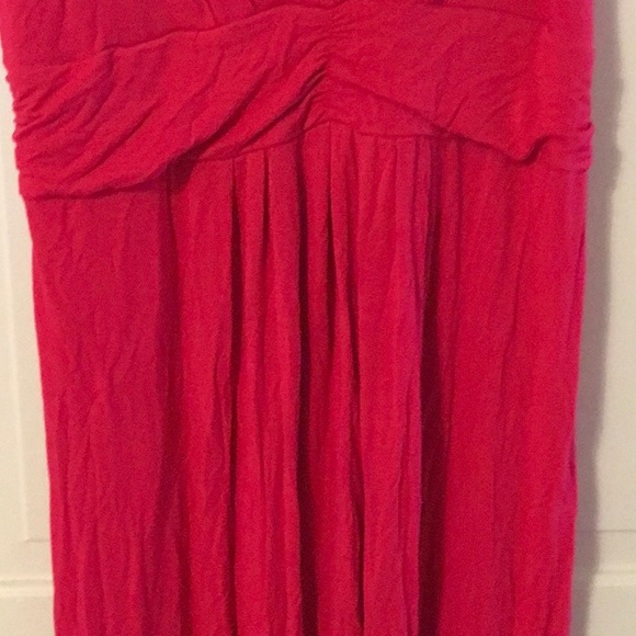 EUC,IMAN,1XP,Cotton,RED,step in design,gathered waist,sleeveless,maxi dress - Picture 5 of 9